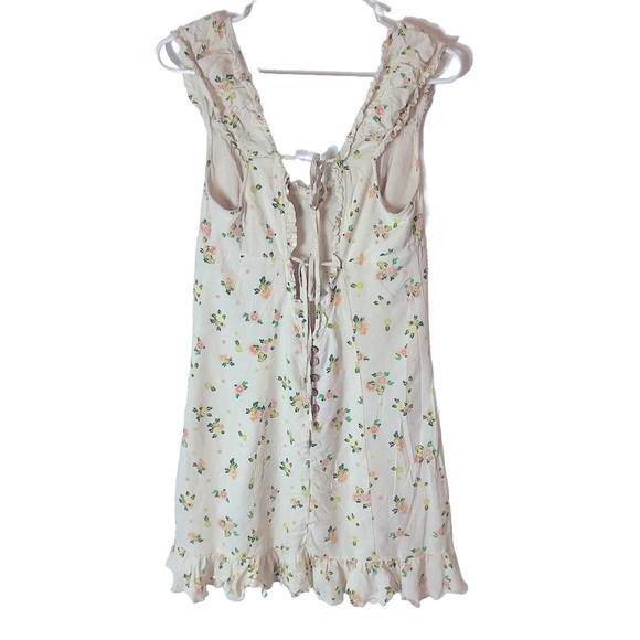 Free People Like A Lady Citrus Floral Mini Dress Size Medium - Picture 4 of 10